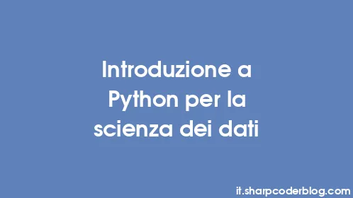 Introduzione a Python per la scienza dei dati - Thumbnail