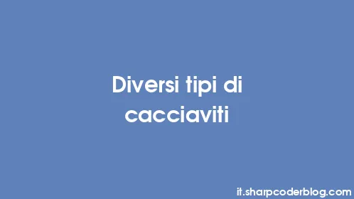 Diversi tipi di cacciaviti - Thumbnail