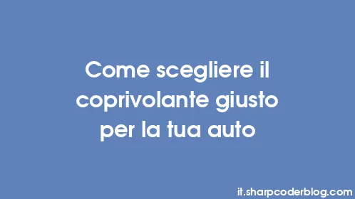 Come scegliere il coprivolante giusto per la tua auto - Thumbnail