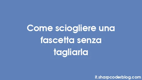 Come sciogliere una fascetta senza tagliarla - Thumbnail