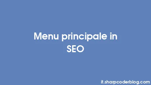 Menu principale in SEO - Thumbnail