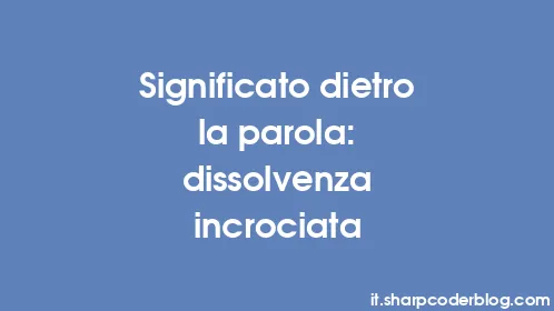 Significato dietro la parola: dissolvenza incrociata - Thumbnail