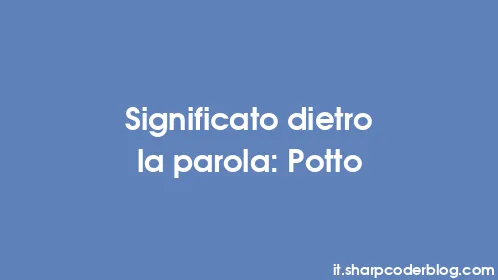 Significato dietro la parola: Potto - Thumbnail