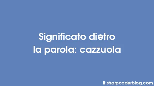 Significato dietro la parola: cazzuola - Thumbnail