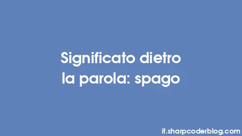 Significato dietro la parola: spago - Thumbnail