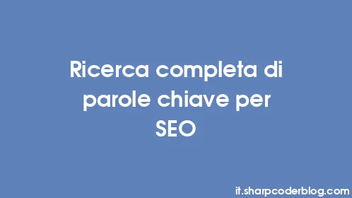 Ricerca completa di parole chiave per SEO - Thumbnail