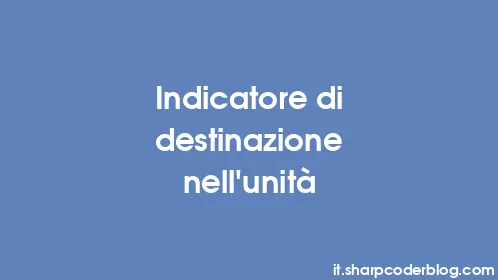 Indicatore di destinazione nell'unità - Thumbnail