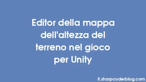 Editor della mappa dell'altezza del terreno nel gioco per Unity - Thumbnail