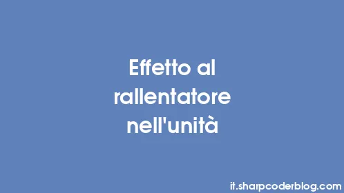 Effetto al rallentatore nell'unità - Thumbnail