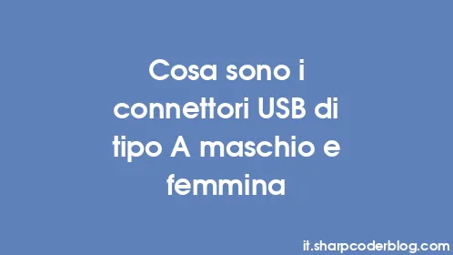 Cosa sono i connettori USB di tipo A maschio e femmina - Thumbnail