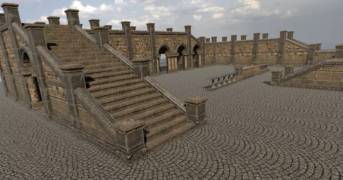 Pacchetto cortile modulare da Unity Asset Store.