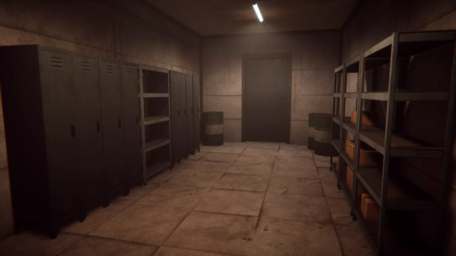 Ambiente modulare oscuro in Unity.