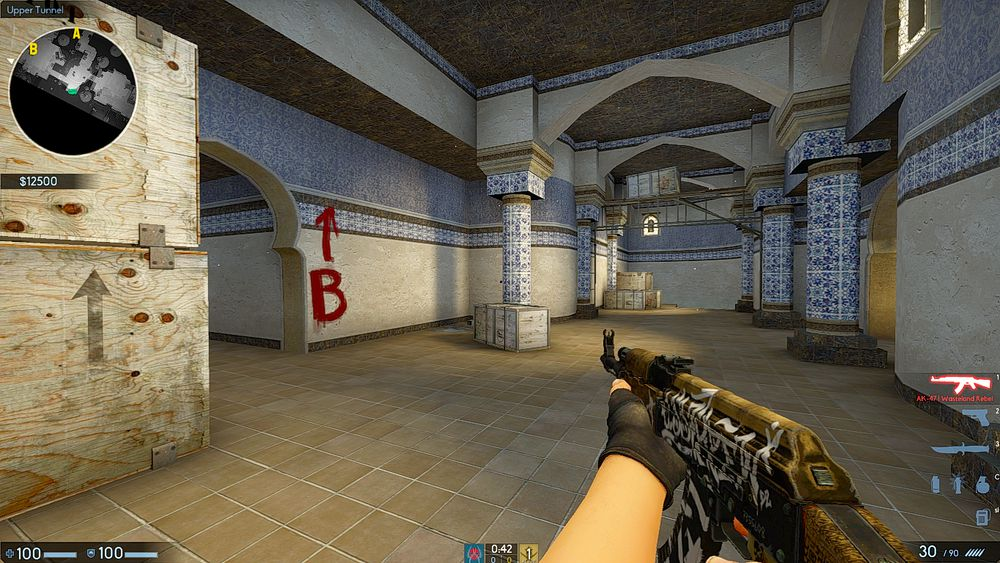 Counter Strike: schermata del gameplay offensivo globale